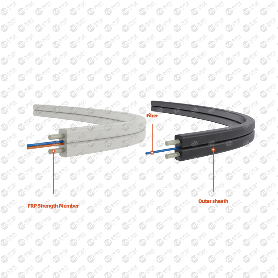 Leather fiber optic cable